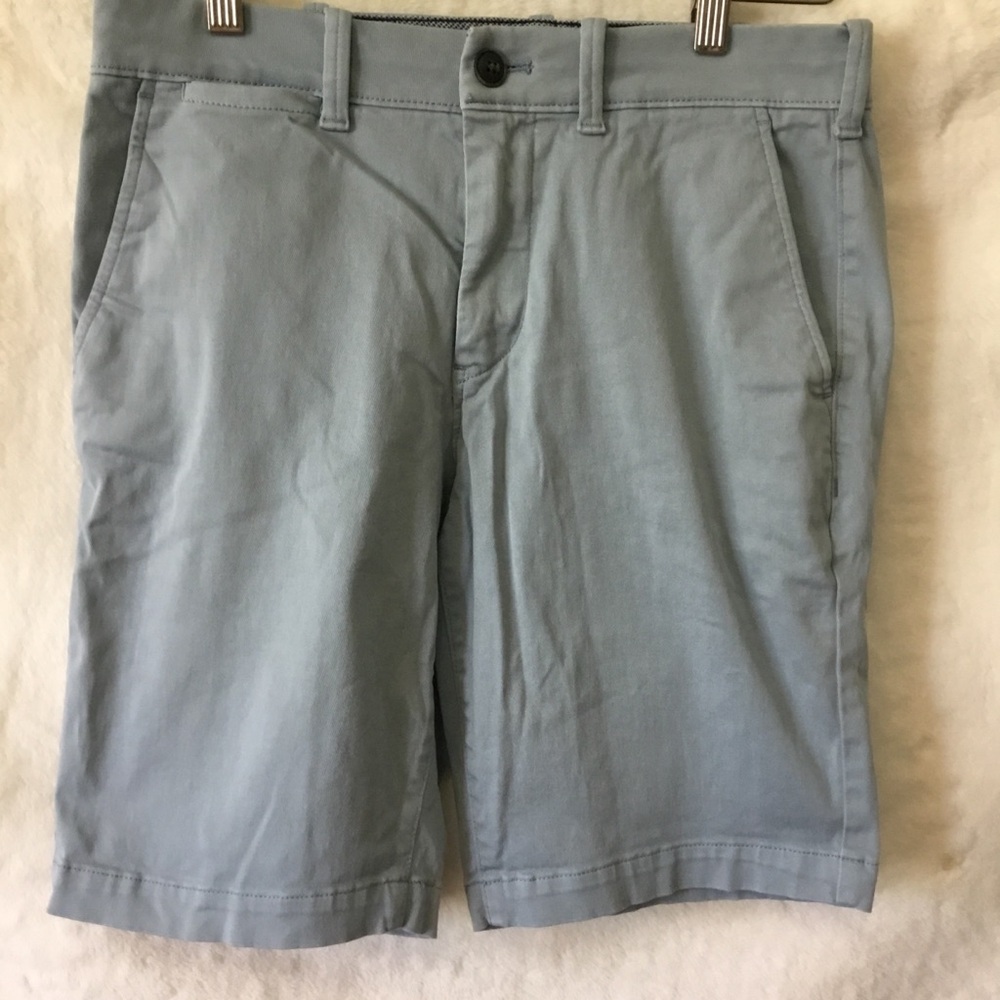 Express Men's Light Gray Casual Slim Stretch Chino Shorts